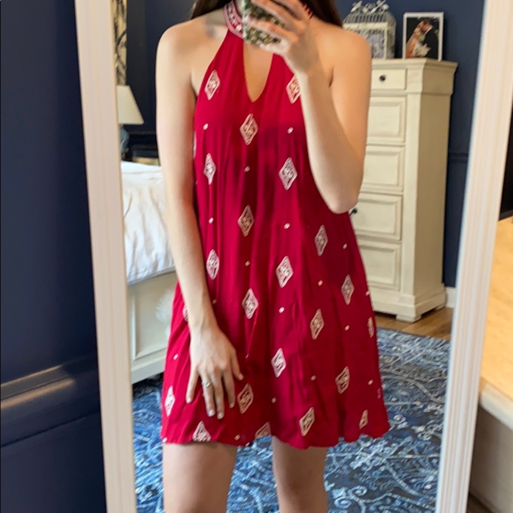 Red summer dress